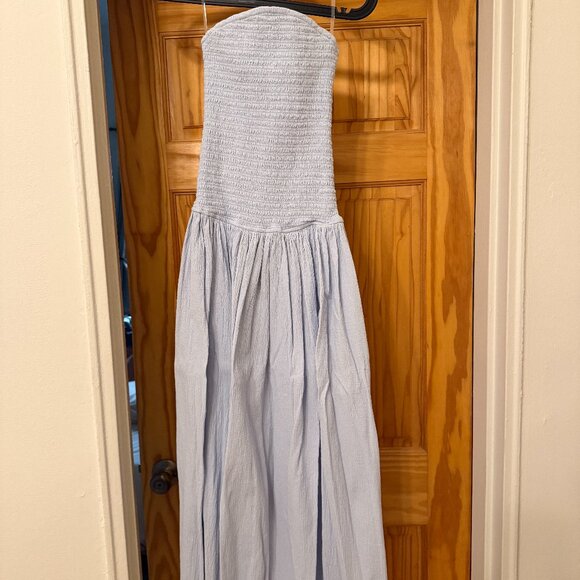 Cotton Maxi Dress - Powder Blue - Picture 2 of 2
